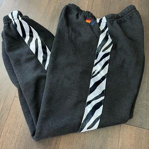 Aviator Nation - Zebra Striped Sweatpants Size M